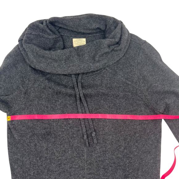 Telluride Clothing Womens Charcoal Wool Blend Cowl Neck Long Sleeve Dress Sz L - Picture 9 of 12